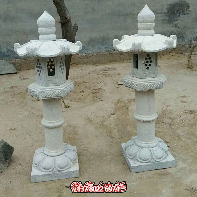 太陽能仿古中式大理石石燈，點亮你的花園