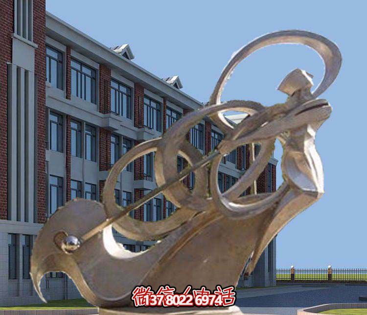 不銹鋼抽象高爾夫球雕塑，點綴景區園林