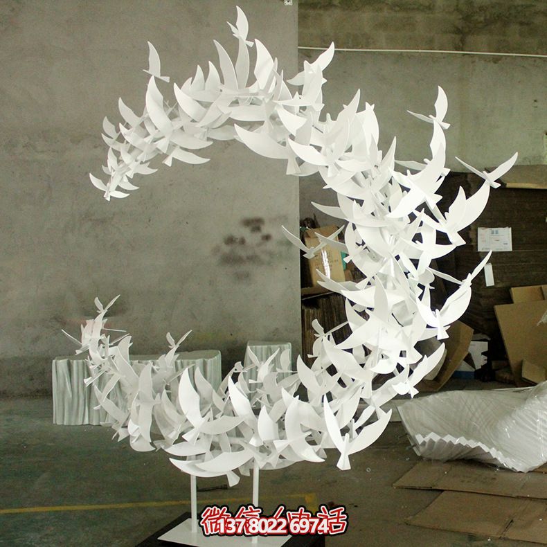 玻璃鋼雕塑擺件裝飾品，創意抽象鴿子裝飾室內別墅
