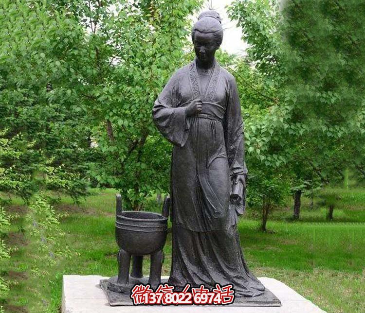 宋代婉約風青銅鍛造銅雕，李清照詩意縈繞