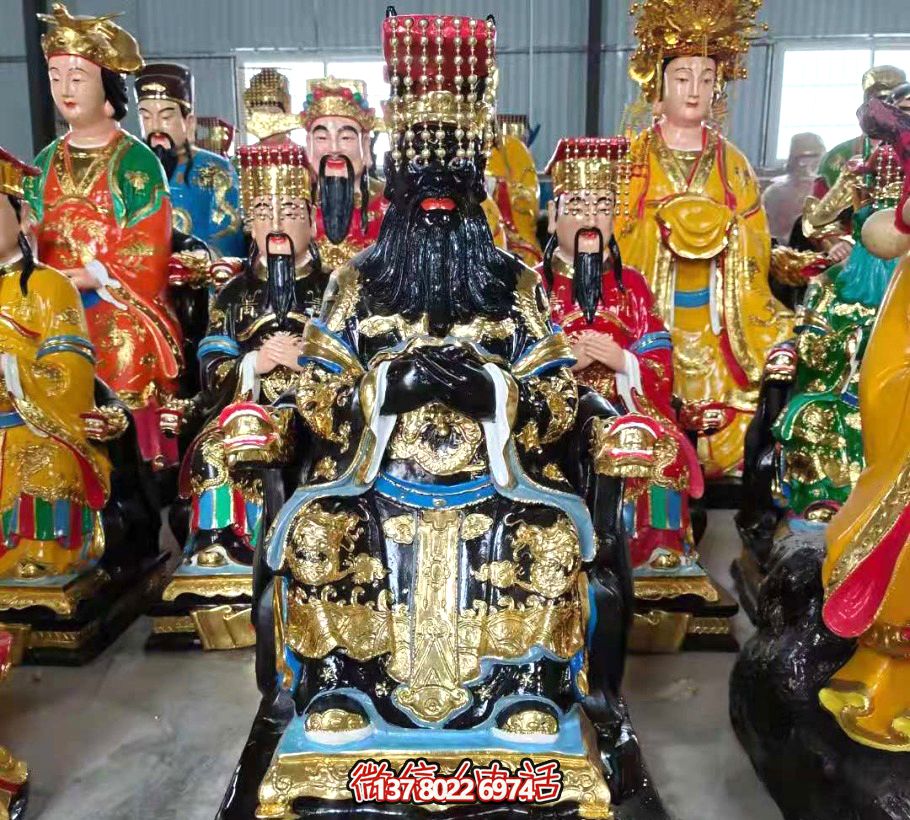 玻璃鋼彩繪龍王雕塑，傳承古老文化