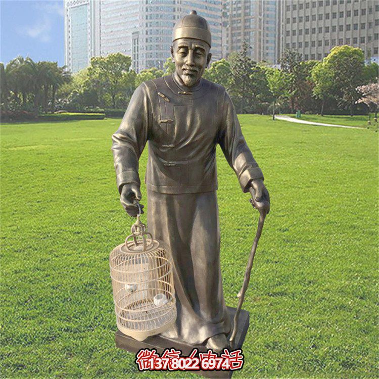仿古風格玻璃鋼雕像，為公園提供優雅的民俗裝飾