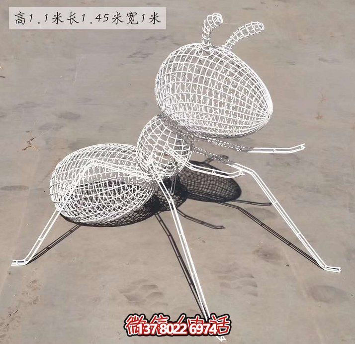 不銹鋼網格照明螞蟻雕塑，點亮大型園林景觀