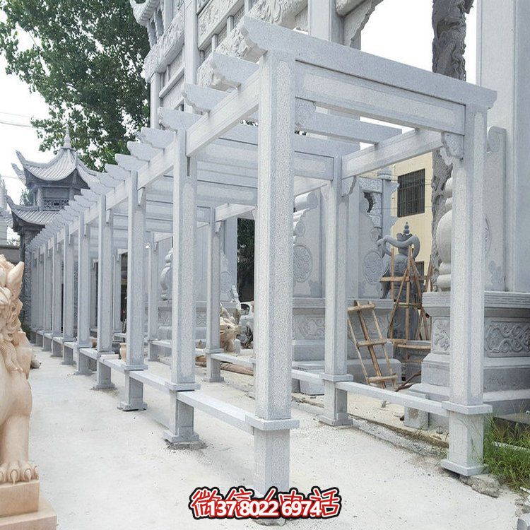精美大理石石雕裝飾長廊，美化小區戶外環境