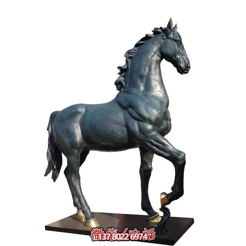 玻璃鋼馬雕塑，大型仿真動物裝置，裝飾景區(qū)、廣場