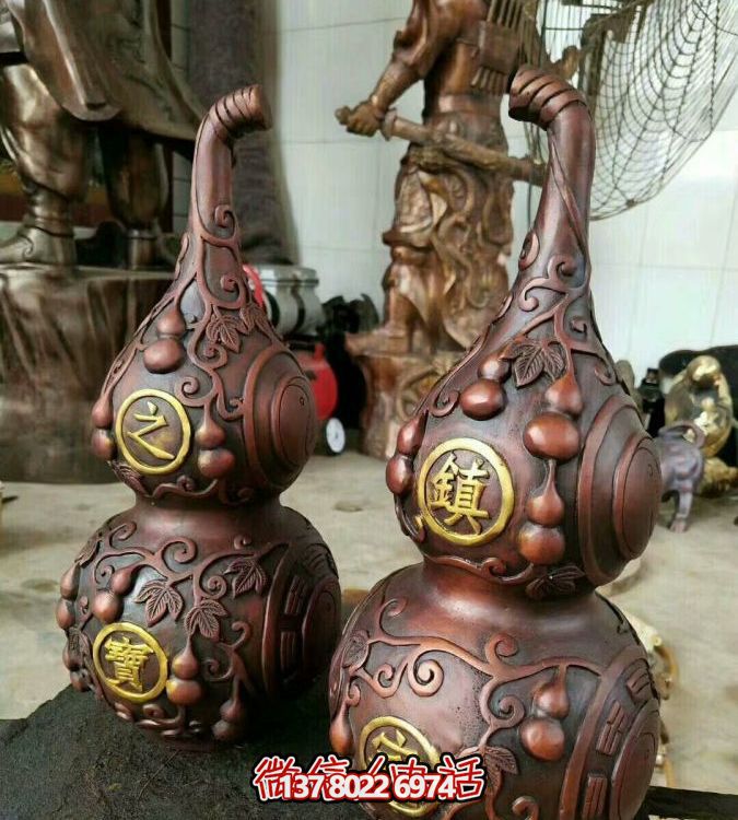 銅雕葫蘆雕塑，增添家居的福氣