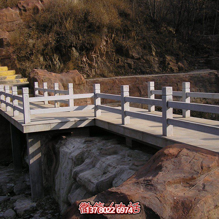 精致石磚制作的路橋、石欄桿及石欄