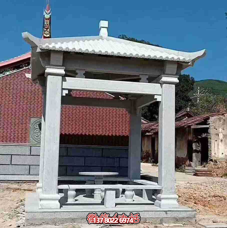 景區(qū)戶外四角青石仿古建休閑涼亭 景區(qū)戶外四角青石仿古建休閑涼亭