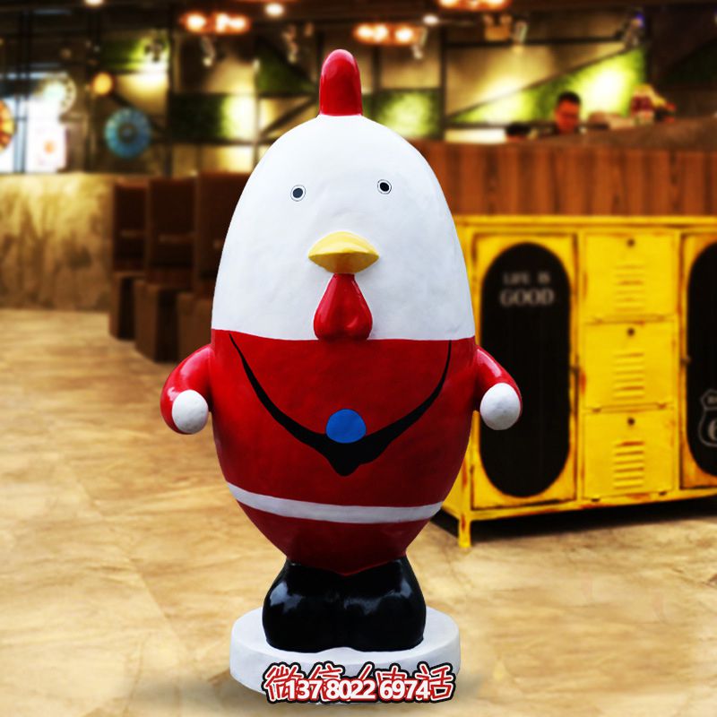 商場(chǎng)景區(qū)擺放的抱抱玻璃鋼彩繪雞雕塑 商場(chǎng)景區(qū)擺放的抱抱玻璃鋼彩繪雞雕塑