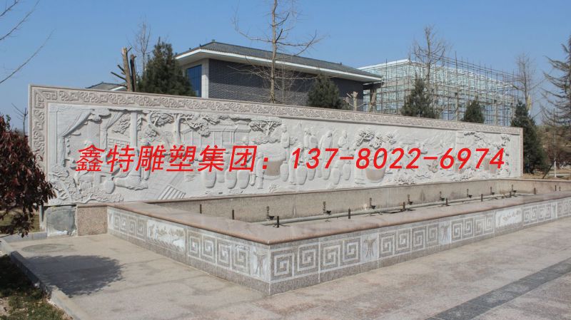芝麻白花崗巖浮雕項(xiàng)目—河北邢臺(tái)叢臺(tái)酒廠花崗巖石材浮雕工程
